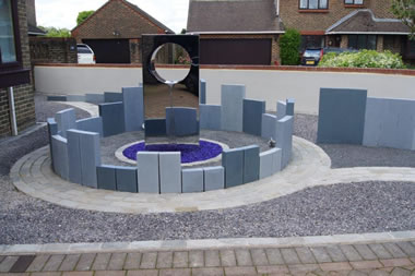Bespoke stainless steel water feature
